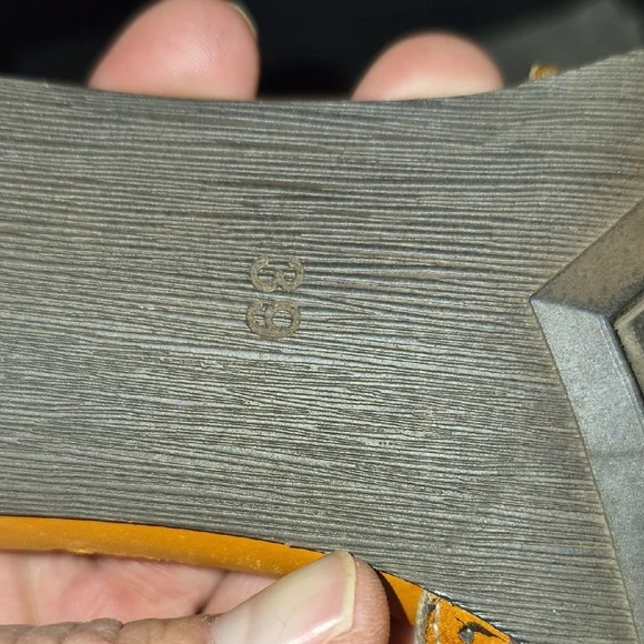 L'ARTISTE Brown Perforated Scallop Ankle-Strap Heels - Picture 7 of 7